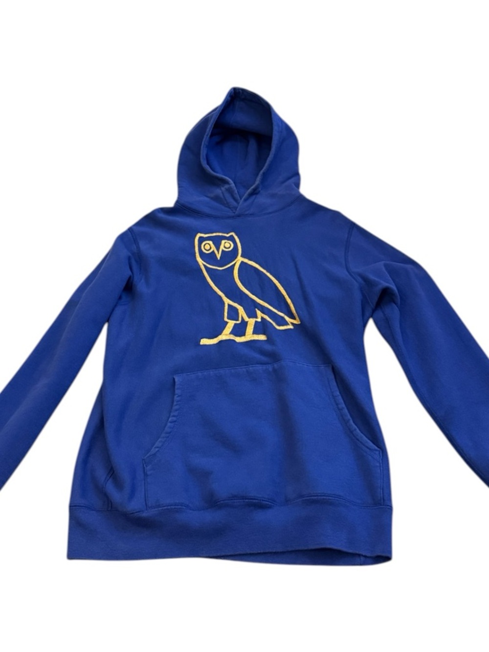 OVO Royal Blue Hoodie with Gold Owl Logo